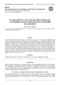 Co-Creation as a Success Factor: Enhancing Customer Loyalty Through Social Network Engagement