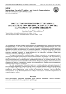 Digital Transformation in International Management