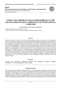 Ethics and Corporate Social Responsibility