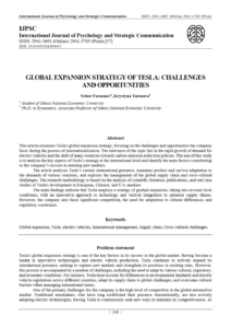 Global Expansion Strategy of Tesla