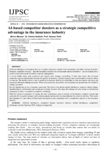 AI-based competitor dossiers as a strategic competitive advantage in the insurance industry